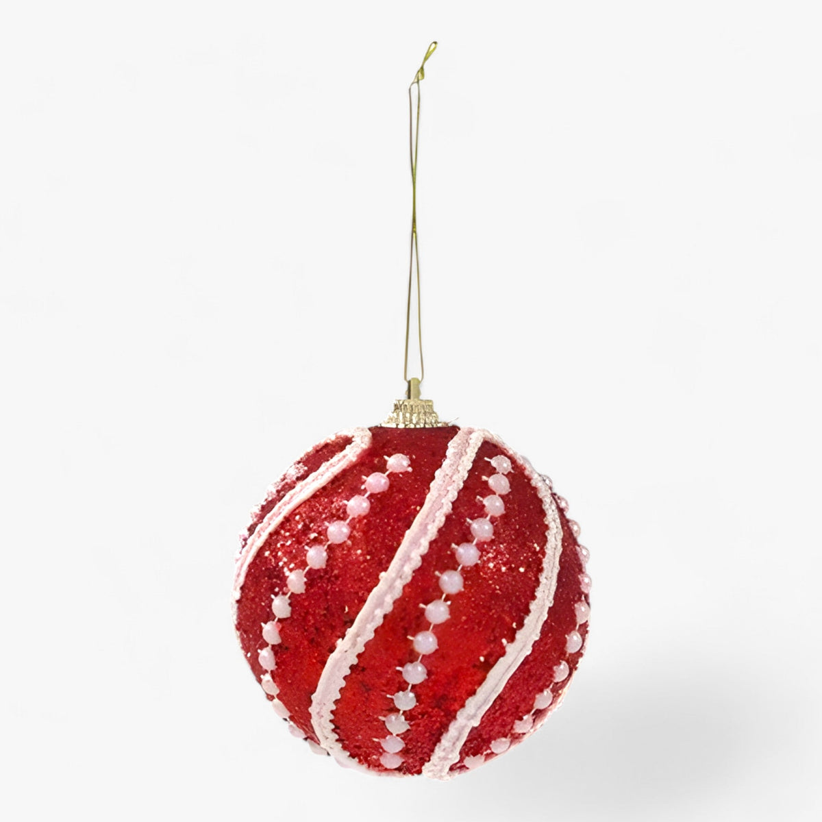 home & garden : Kerstornamenten in Ballen - Elegante Hangende Boomdecoratie - Rood in Rood van Pantino