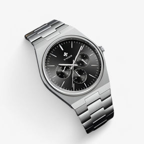 watches : Stalen Horloge met Saffierglas - Wit Zilver met Doos in van Pantino