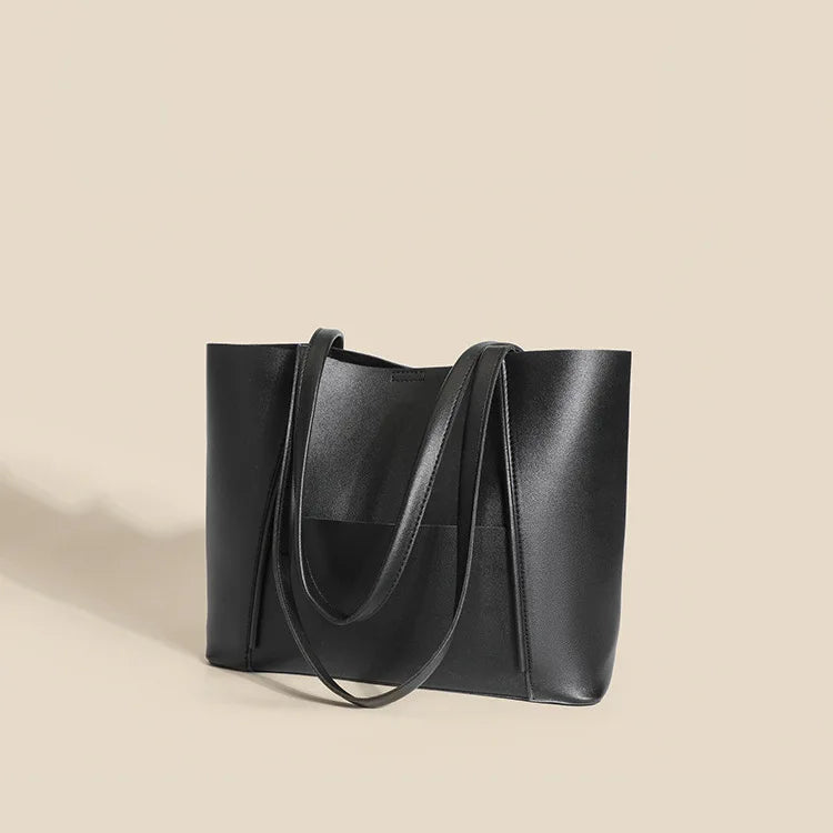 bags : Stella Top Handle Bag Black - Leer in van Pantino