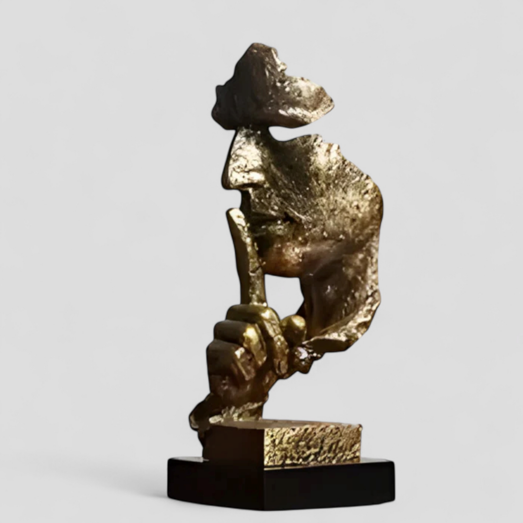 other : Stille Uitdrukking, Stimulerend Art Déco Beeldhouwwerk - Goud in Goud van Pantino