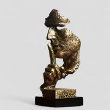 other : Stille Uitdrukking, Stimulerend Art Déco Beeldhouwwerk - Goud in Goud van Pantino
