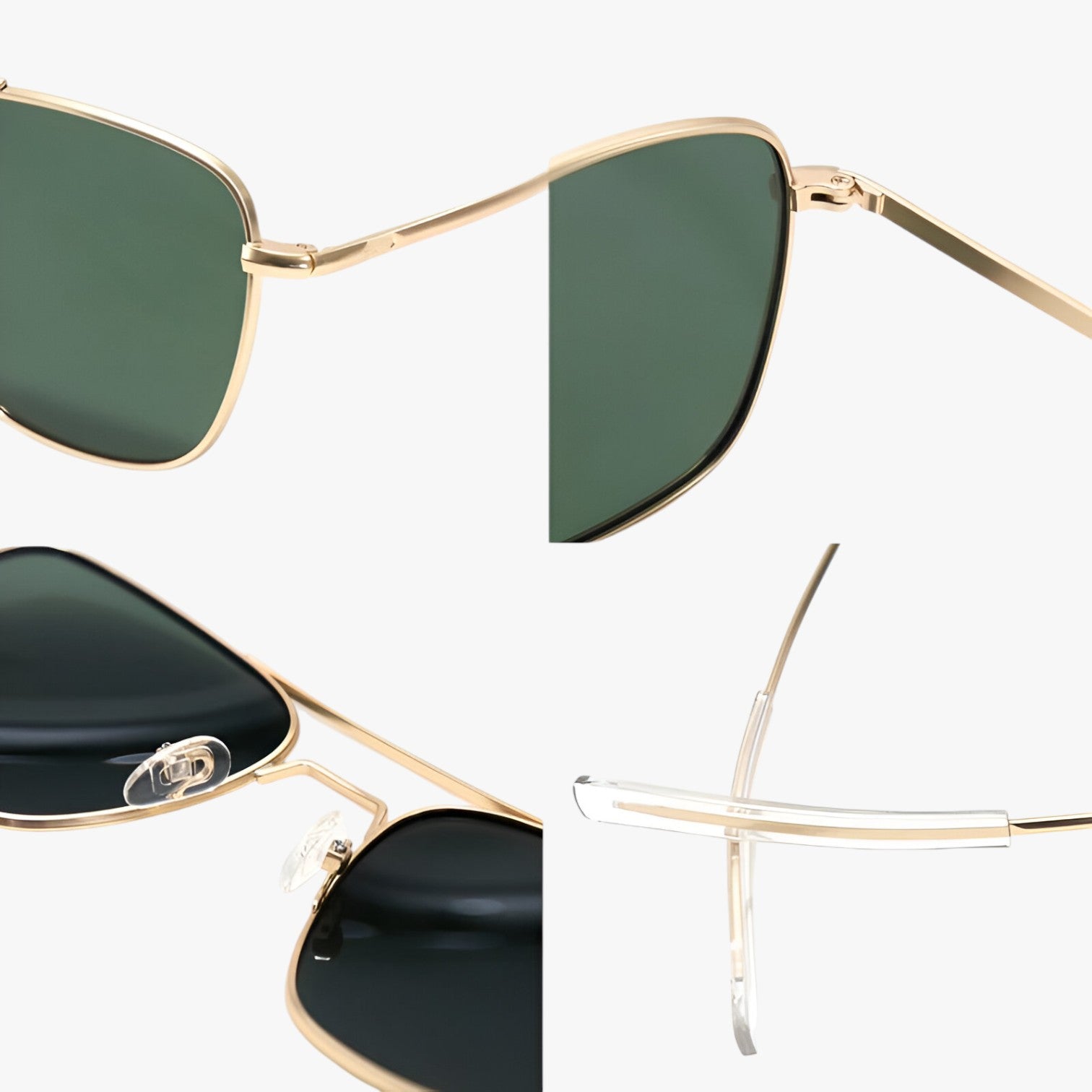 Sunglasses : Vintage Zonnebril van Licht Metaal - Zwart Wapen in van Pantino