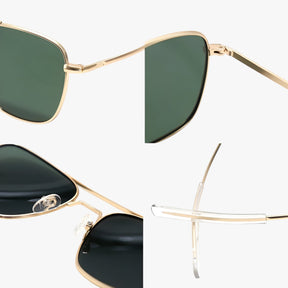 Sunglasses : Vintage Zonnebril van Licht Metaal - Zwart Wapen in van Pantino