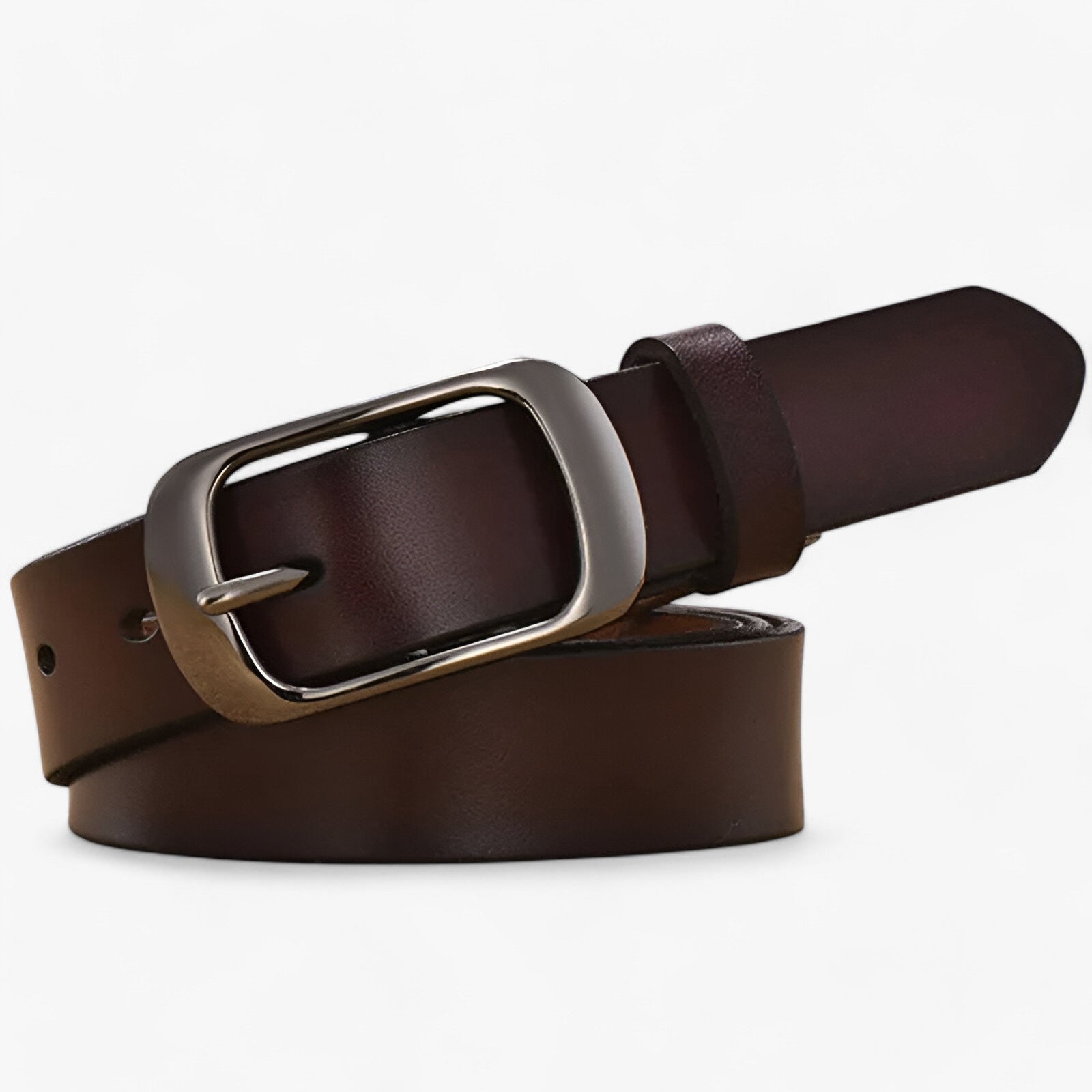 Belt : Jeans Dames Zwart - Premium Leren Riem - Casual Pasvorm in van Pantino