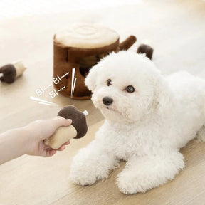 pets : Interactief Snuffelspel Hond Beige - Stimulerend Voerspeelgoed - Stof in van Pantino