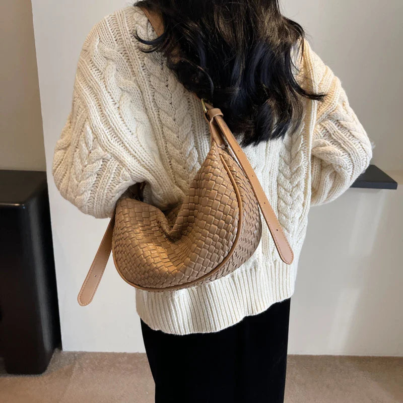 bags : Tote Bag Khaki - Woven Grain in van Pantino