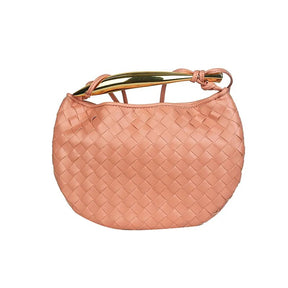 bags : Geweven Schoudertas Dames Goud - Handgemaakt Bohemian in Roze van Pantino