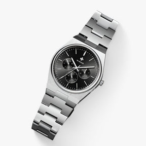 watches : Stalen Horloge met Saffierglas - Wit Zilver met Doos in van Pantino
