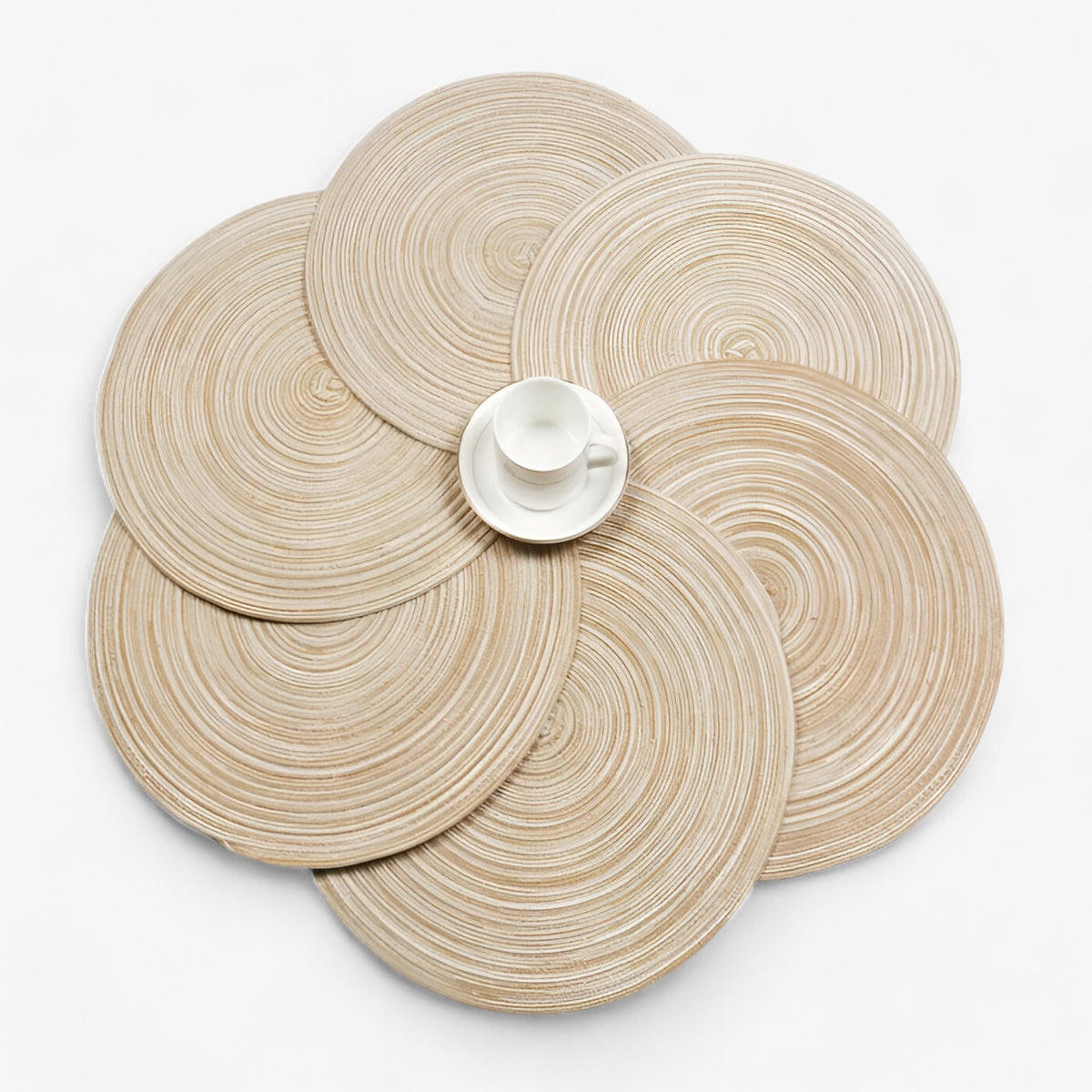 home & garden : Gevlochten Placemats - Duurzaam en Stijlvol - Donkergrijs in van Pantino