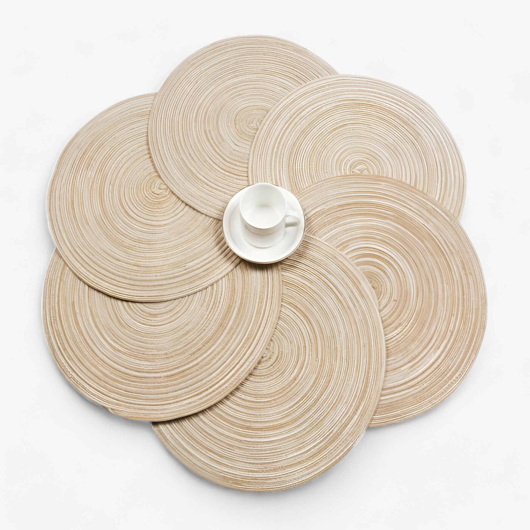 home & garden : Gevlochten Placemats - Duurzaam en Stijlvol - Donkergrijs in van Pantino