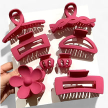 Hair Clip Set : Haarspeld Blauw - Set van 8 Stijlvolle Haarspelden in rood van Pantino