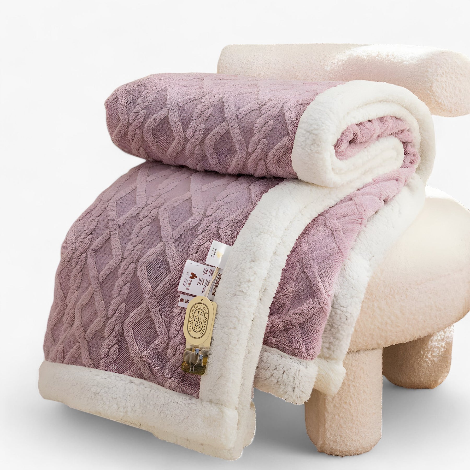 home & garden : Warme Sherpa Deken - Winterse Knusheid in 4 van Pantino