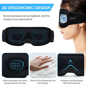other : UltraComfort 3D Slaapmasker: Perfecte Duisternis - Zwart in van Pantino