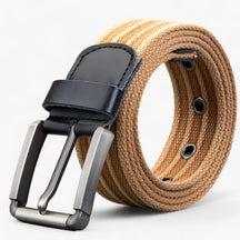Belt : Stijlvolle Canvas Jeansriem Heren Polyester - Groen in khaki van Pantino