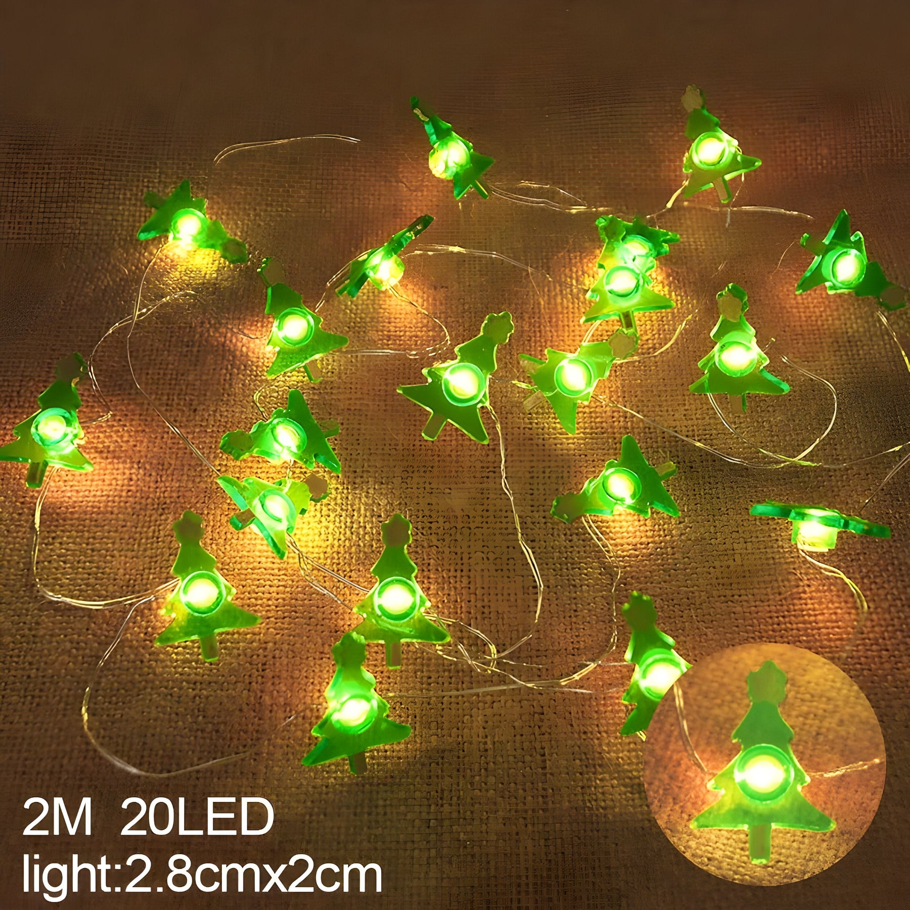 home & garden : TwinkleLights - LED Lichtslinger 20LED - Verlicht Uw Feesten met de Kerstman en Sneeuwvlokken in Boom van Pantino