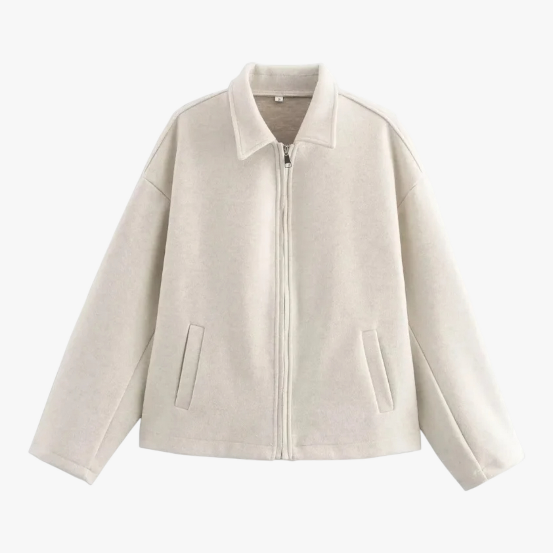 Damesjassen & -jacks : Winterjas Dames Donkerbruin - Vintage Wollen voor Koude Maanden in Off-white van Pantino