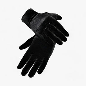 Winter Gloves : Handschoenen Bordeaux - Winterhandschoenen van Fluweel - Zachte en Comfortabele Bescherming voor Alle Vingers in Zwart Één maat van Pantino