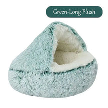 pets : Knus Comfort - Warm Kattennest voor Winterdagen in Groene Lange Pluche van Pantino