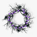 Decorazione Halloween Pipistrello e Ragno - LED Spaventoso per Porte e Finestre - Pipistrello Viola