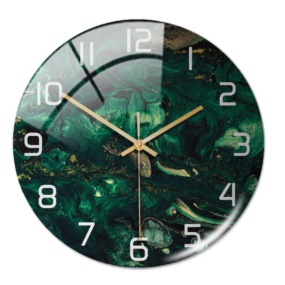 home & garden : Timeless Marble Klok Groen in Donker Groen van Pantino