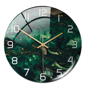 home & garden : Timeless Marble Klok Groen in Donker Groen van Pantino