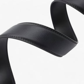 Belt : Leren Riem - Eigentijds en Elegant - Zwart in van Pantino