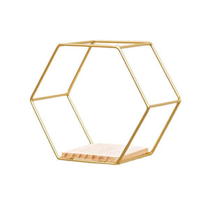 home & garden : Zeshoekige Wanddecoratie Goud - Foto en Object Display - MDF in Goud van Pantino