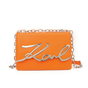 bags : Chique Chain Tas - Modieus en Praktisch Doordacht - Bruin in Oranje van Pantino