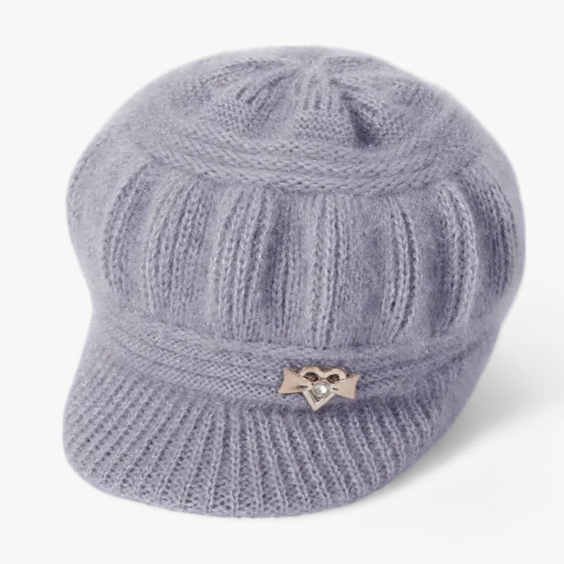 Beanie : Muts Koraal - Gebreide Fleece - Dubbele Warmtebescherming in Grijs van Pantino