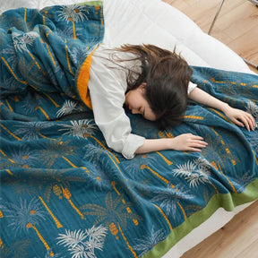 home & garden : Elegante Zomer Cozy Chic Deken voor Je Zomerse Gezelligheid - Zee Blauw in van Pantino