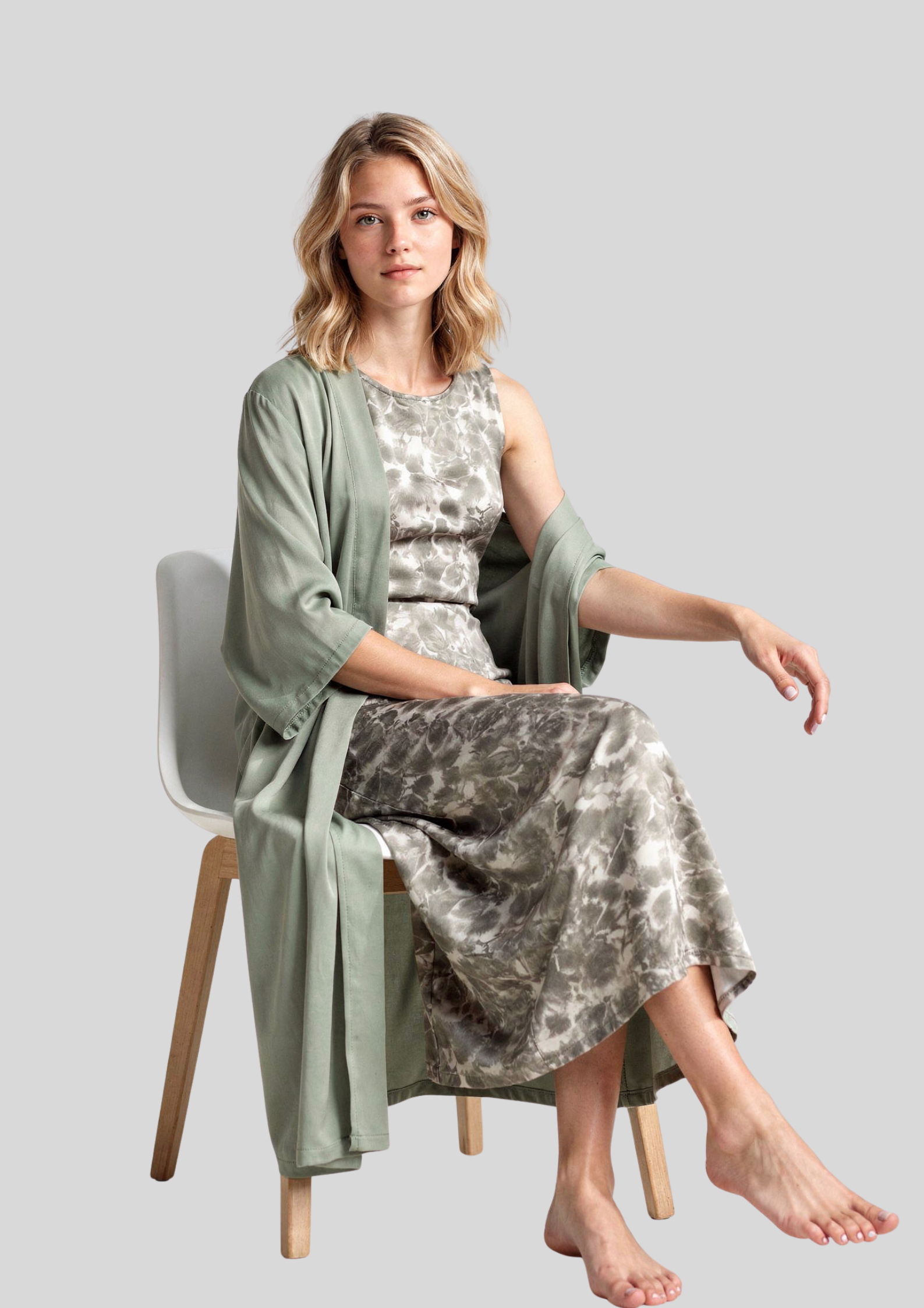 Women's Dress : Tweedelige Set Dames - Grijs in van Pantino