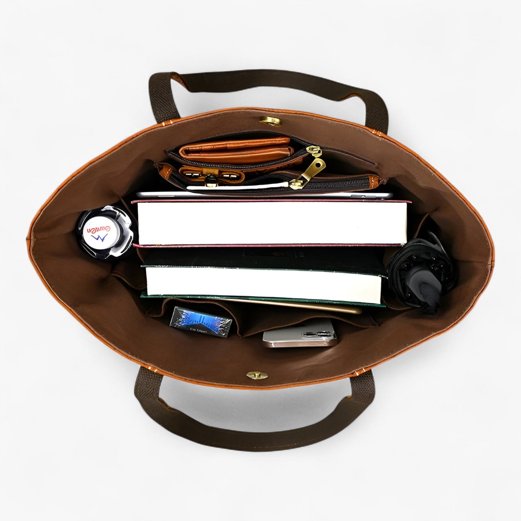 bags : Tote Bag Dames Bruin - Elegant en Praktisch in van Pantino