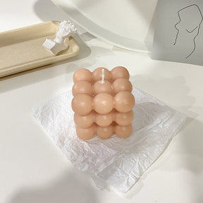 home & garden : Bubble Glow Kaars Wit - Prachtig Trendy Interieur Decoratie - Soja Wax in Bruin van Pantino