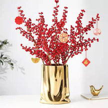 home & garden : Elegante Silberne Reflektierende Vase in Gold van Pantino