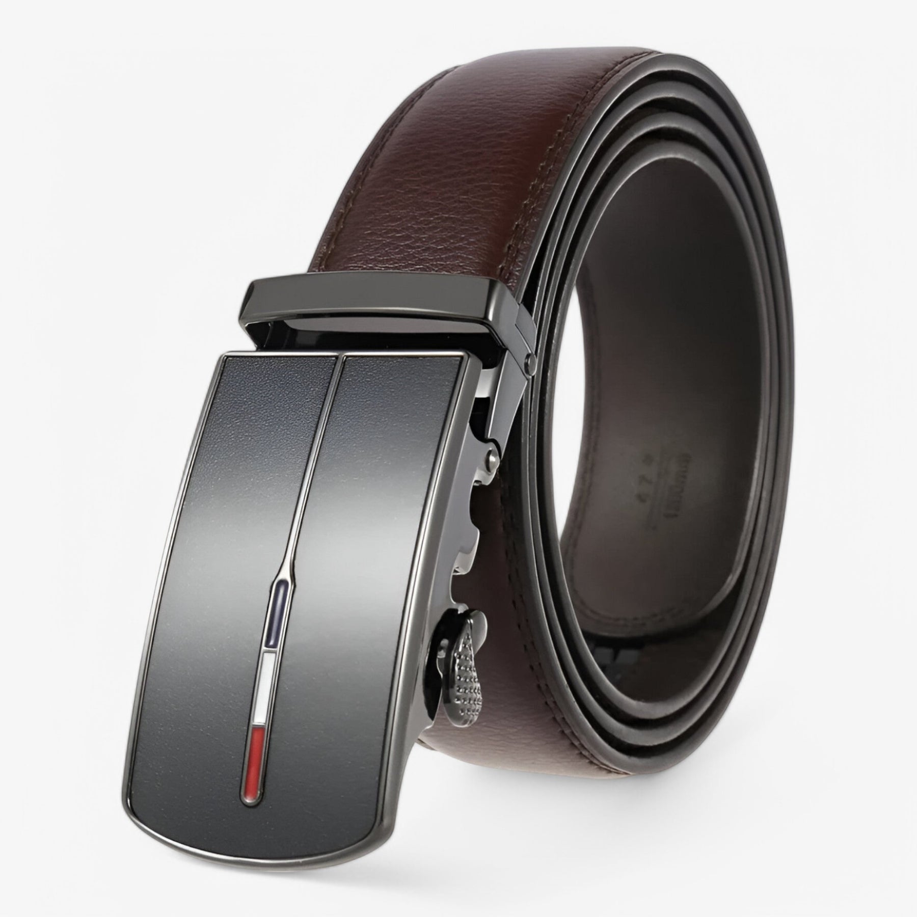 Belt : Riem Heren Zwart - Duurzame Leren Herenriem met Roestvrije Gespen in Bruin van Pantino