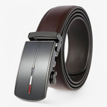 Belt : Riem Heren Zwart - Duurzame Leren Herenriem met Roestvrije Gespen in Bruin van Pantino