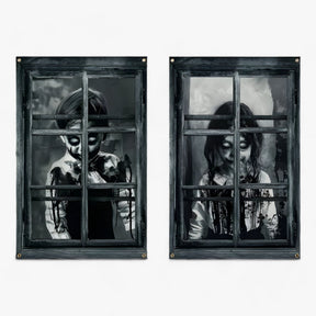 home & garden : Bloeddorstige Black-Out - Halloween Silhouet Raamgordijnen - Spooky Horror Decor in Halloween-05 van Pantino
