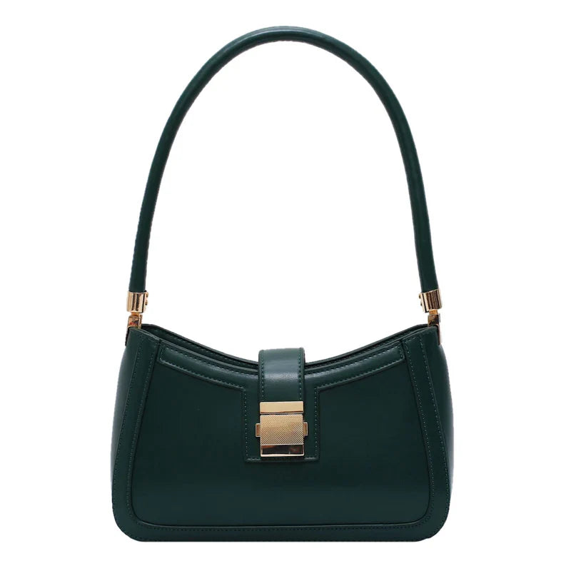 bags : Klassieke Handtas Dames - Goudkleurige Hardware Tijdloos - Synthetisch Leer in Green van Pantino