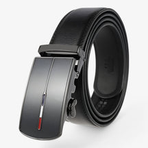 Belt : Riem Heren Zwart - Duurzame Leren Herenriem met Roestvrije Gespen in Zwart van Pantino