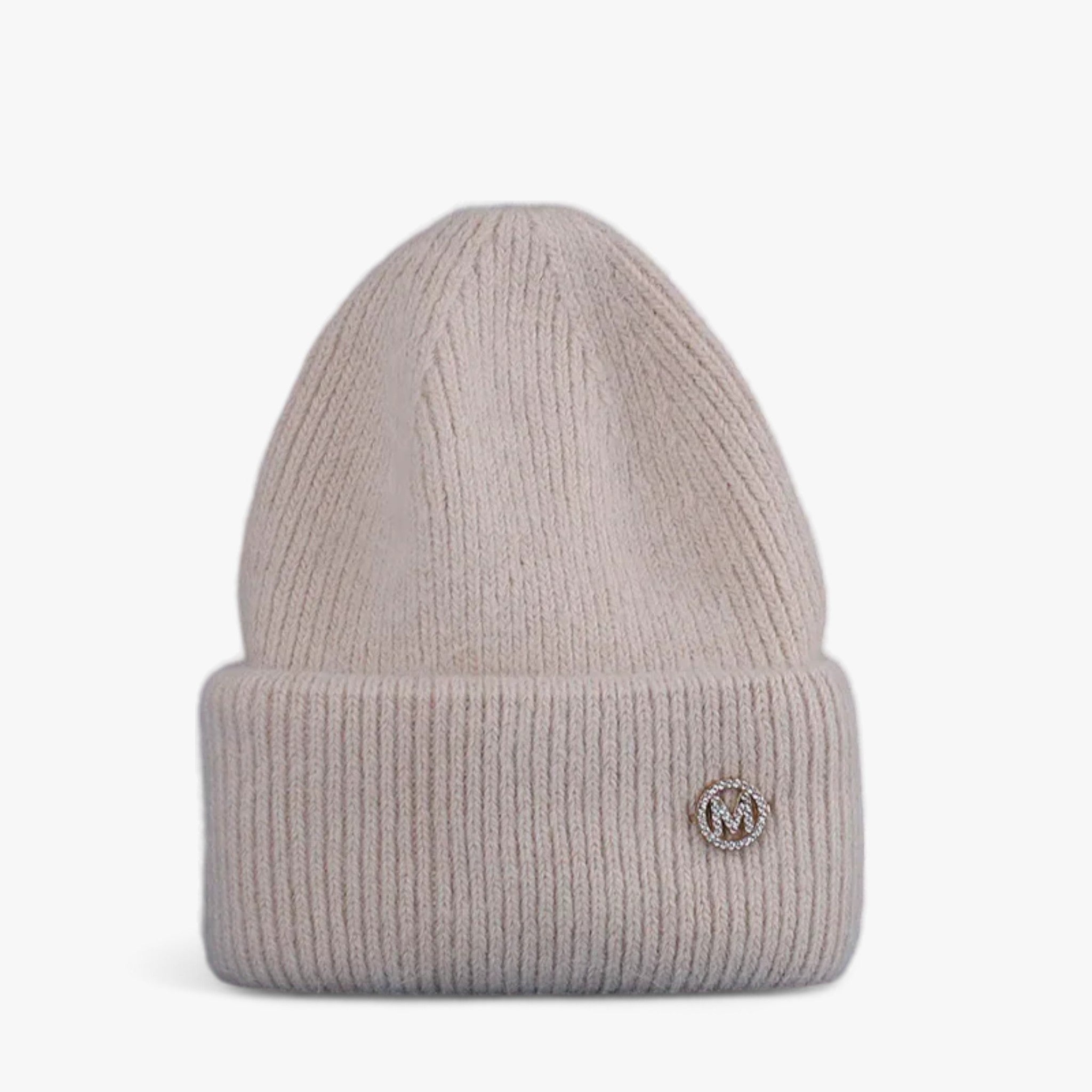 Winter Hat : Muts Dames Wit met - Wintermuts - Winter Warmth in Beige met M 54cm-60cm van Pantino