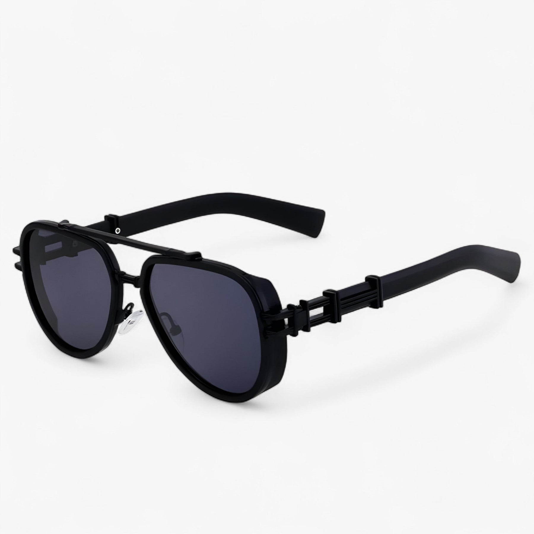 Sunglasses : Overdimensionale Steampunk Gepolariseerde Zonnebrillen - Helder Zwart in Helder zwart van Pantino