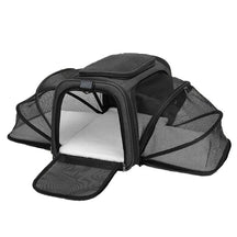 pets : Ademende en Opvouwbare Huisdier Draagrugzak - Blauw in Zwart van Pantino