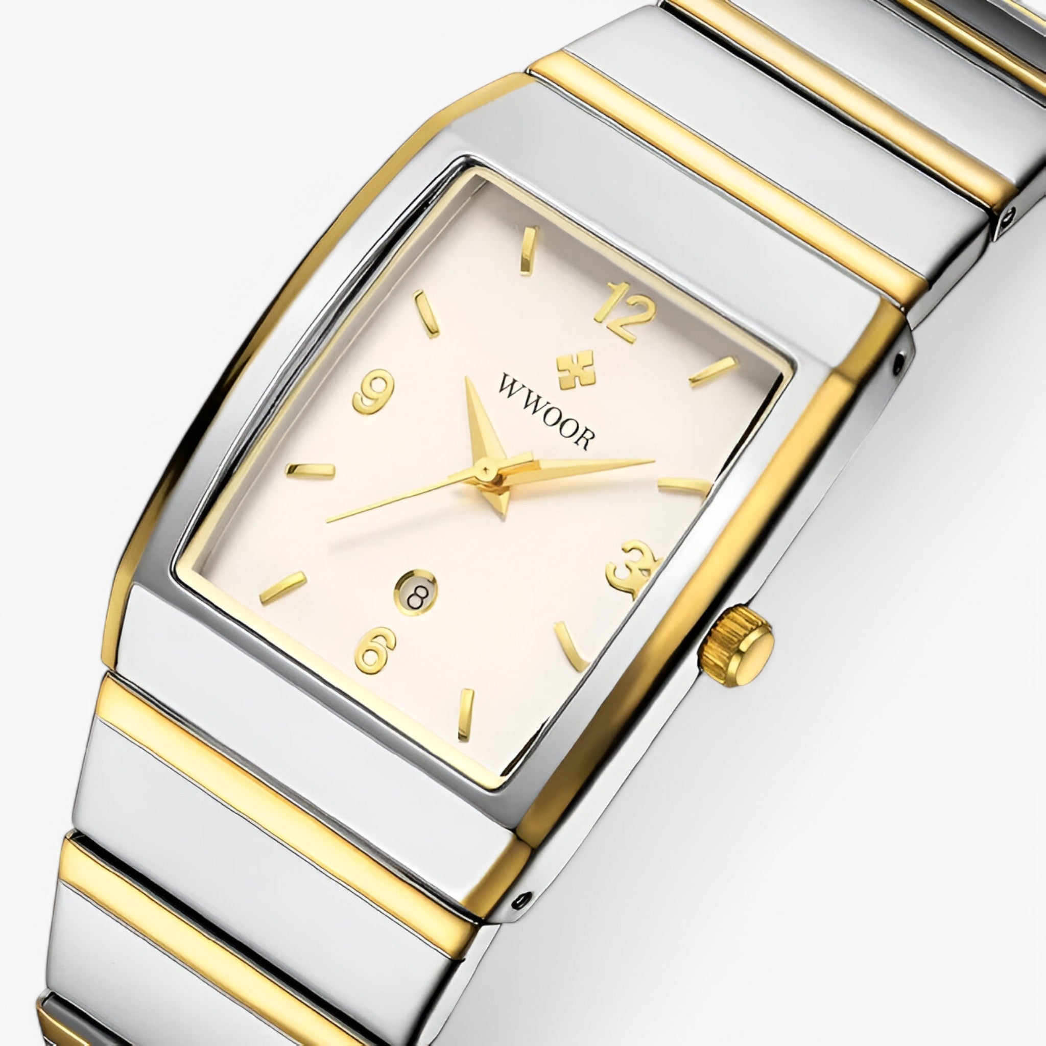 watches : Horloge Heren Goud Zilver - Casual Luxe Herenhorloge in van Pantino