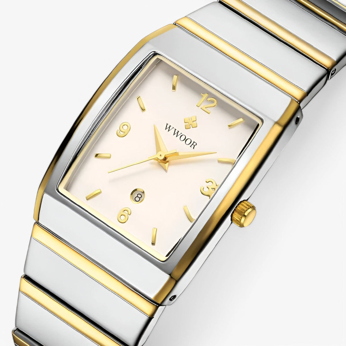 watches : Horloge Heren Goud Zilver - Casual Luxe Herenhorloge in van Pantino