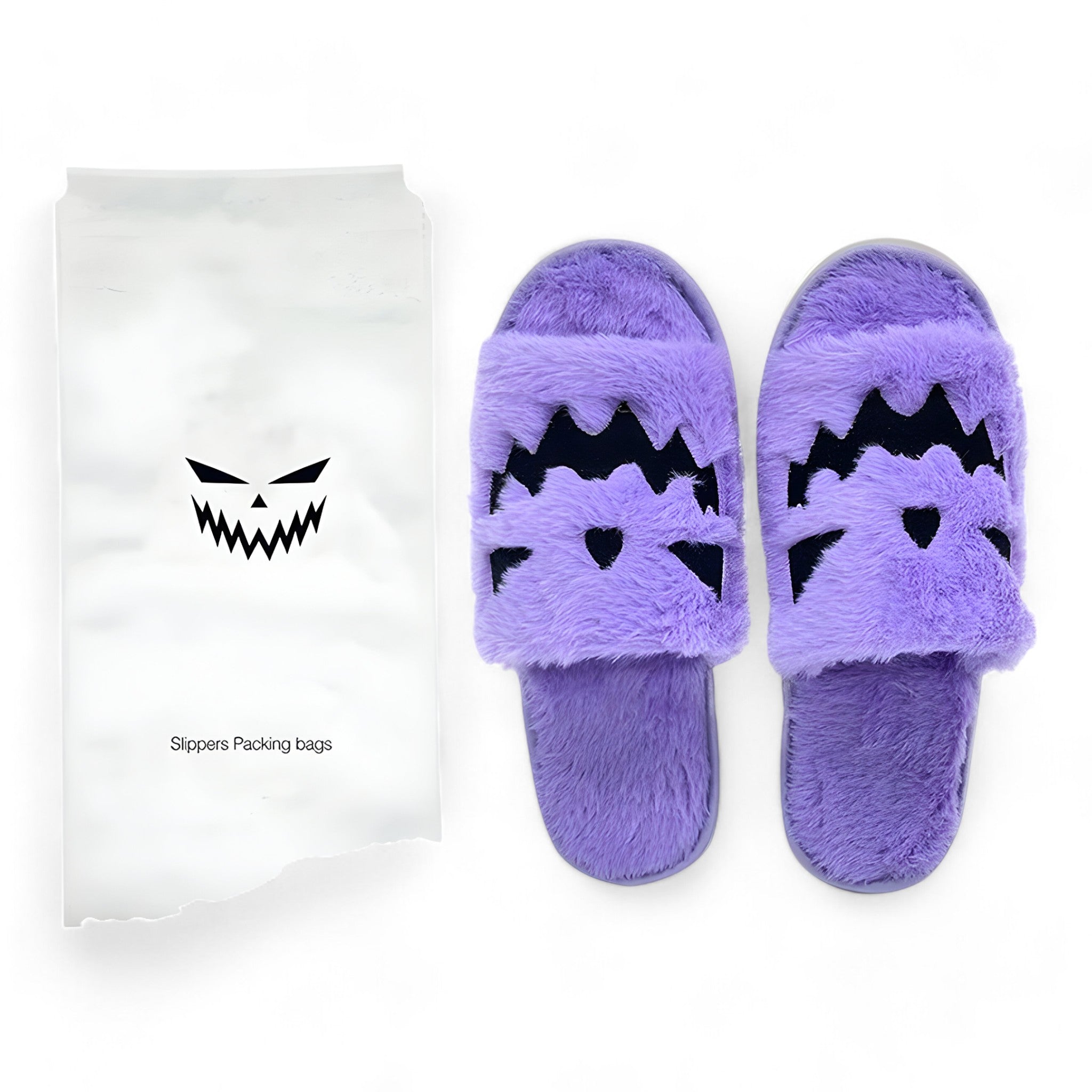 other : Highland Cow Gezellig - Halloween-Pantoffels - Zacht en Warm in Paars met tas 36-45 (29cm) van Pantino