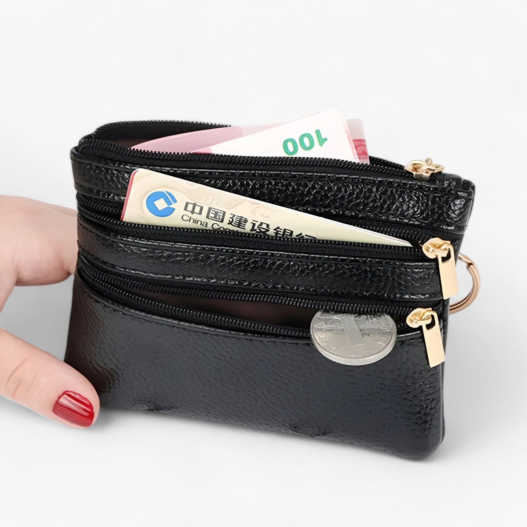 bags : Schoudertas voor Vrouwen Dames - Compakt en Elegant met Drie Ritsen - Rood in van Pantino