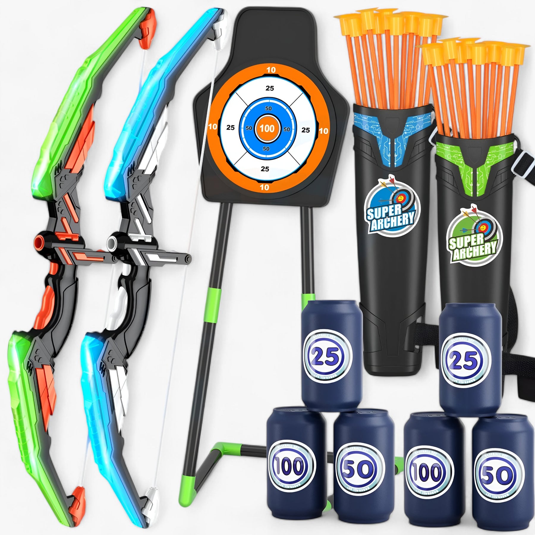 outdoor equipment : Adventure Bow Kit - Actief Buitenplezier - Groen Blauw in van Pantino