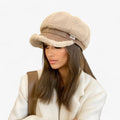 Cappello Nero - Ottagonale in Pelle di Agnello - Fascino Retrò Elegante con Tocco Moderno