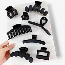 Hair Clip Set : Haarspeld Blauw - Set van 8 Stijlvolle Haarspelden in zwart van Pantino