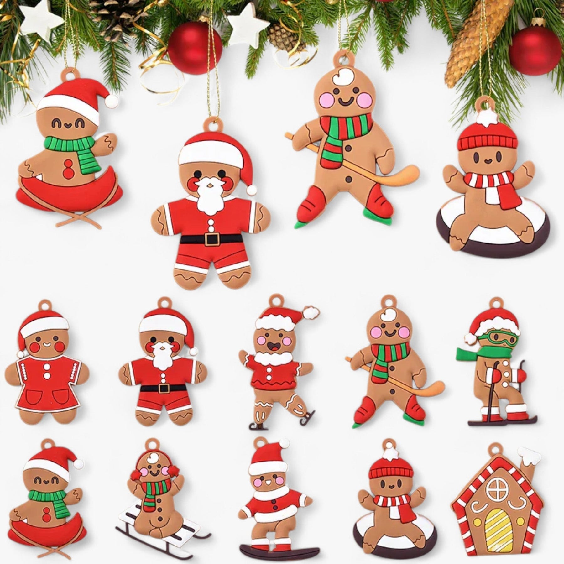 home & garden : Sport Gingerbread Man-Hangers - Feestelijke Decoraties voor de Boom in van Pantino